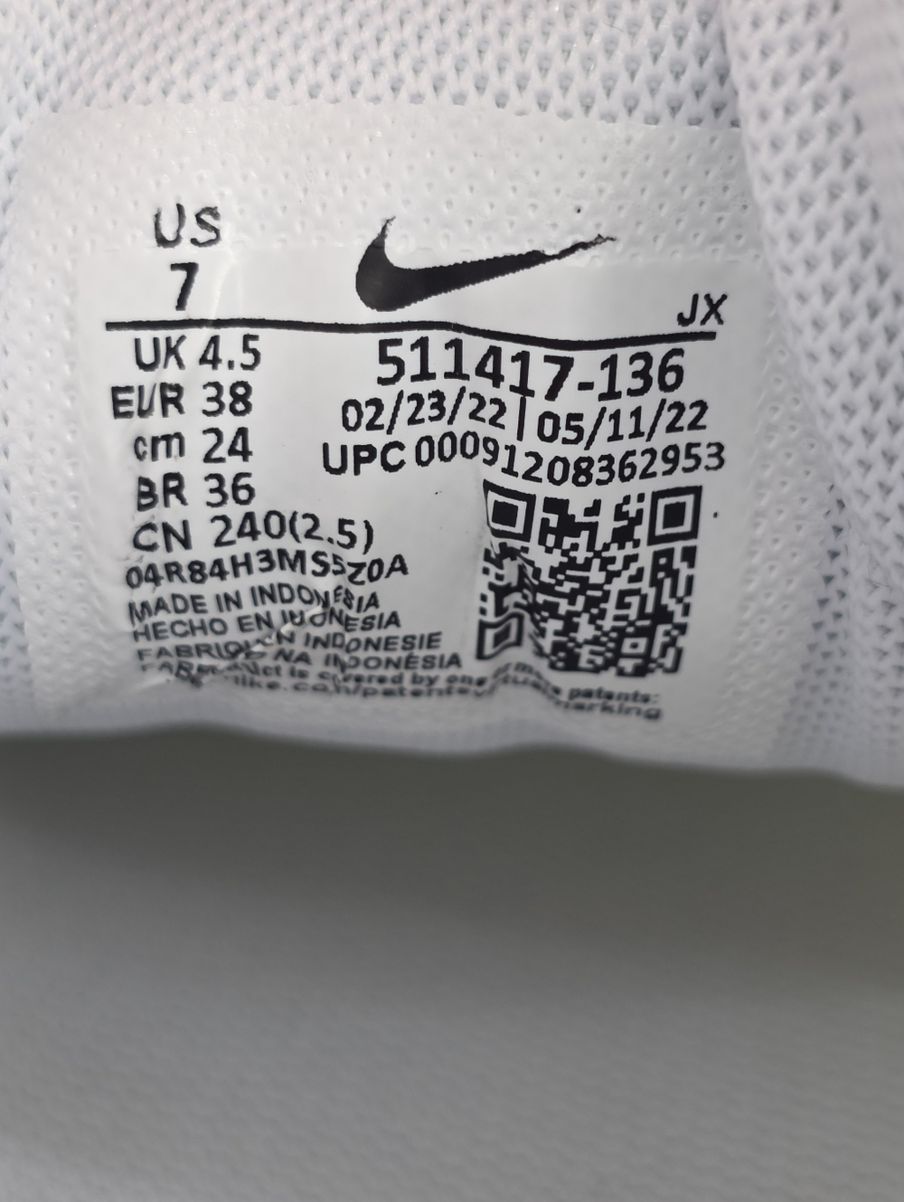 Nike Womens Air Max Correlate White Black New Green White Shoes 511417-136 Sz 7 - Picture 13 of 13